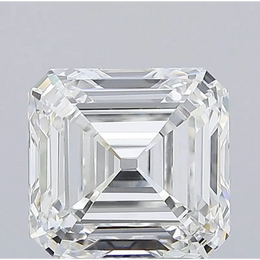 4.02 Ct Antique Asscher Cut Lab Grown Diamond Vintage Step Cut Statement Stone