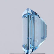 IGI certified lab grown diamond with grading details and certification report. emerald cut diamond, blue lab grown diamond 
