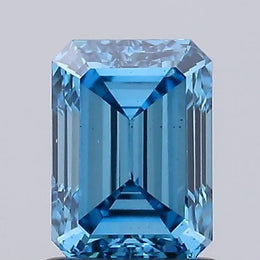 IGI certified lab grown diamond with grading details and certification report. emerald cut diamond, blue lab grown diamond 