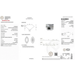 Certified lab grown diamond report with fluorescence and color chart information, marquise pink lab grown diamond 