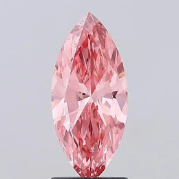 Certified lab grown diamond report with fluorescence and color chart information, marquise pink lab grown diamond 
