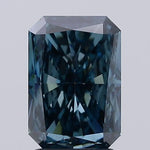 Lab grown diamond certification report showing color chart and diamond grading details, radiant cut lab grown diamond, blue cvd diamond 