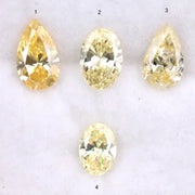 Pear, Oval Cut CVD Loose Diamond Yellow Lab Grown Diamond For Fine Jewelry