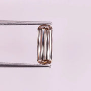 3.23 Ct champagne lab grown diamond elongated criss cut cushion shape, VS clarity loose diamond for custom engagement ring or fine jewelry