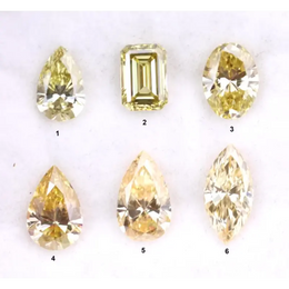Premium Yellow Lab Grown Diamond Lab Created Pear, Emerald, Oval, Marquise Cut Diamond