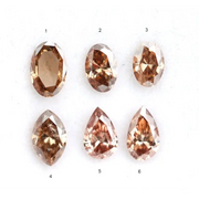 Mix Shape Lab Grown Diamond Fancy Brown Loose Diamonds For Fine Jewelry Making
