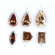 Brown Lab Created Diamond Pear, Marquise, Emerald, Pentagon Cut Loose Diamonds For Fine Jewelry