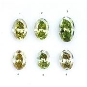 Fancy Green, Yellow Oval Cut Lab Grown Diamond CVD Lab Created Loose Diamond