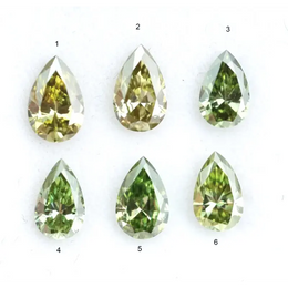 Yellow, Green Pear Shape Lab Grown Diamonds Fancy Color Loose Diamond Collection