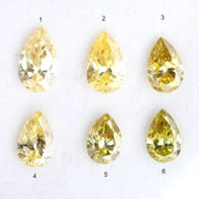 Fancy Yellow Pear Cut Lab Grown Diamond Loose Diamond For Fine Jewelry