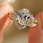oval solitaire engagement ring with timeless design, unique oval diamond ring
