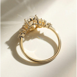 oval solitaire engagement ring with timeless design, unique oval diamond ring