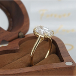 two stone engagement ring, yellow diamond engagement ring, moonstone engagement ring