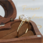 two stone engagement ring, yellow diamond engagement ring, moonstone engagement ring