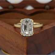two stone engagement ring, yellow diamond engagement ring, moonstone engagement ring
