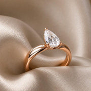 trillion lab grown diamond ring, Two carat trillion cut diamond engagement ring