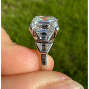 Split shank engagement ring with elegant diamond design