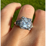 Split shank engagement ring with elegant diamond design