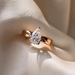 trillion lab grown diamond ring, Two carat trillion cut diamond engagement ring