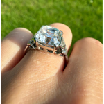 Split shank engagement ring with elegant diamond design