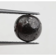 black colour rough cut diamond ring with rough brown diamond
