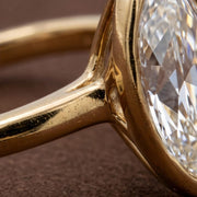 3.54 Ct Oval Cut Lab Grown Diamond Ring in 14K Yellow Gold Solitaire Engagement Ring