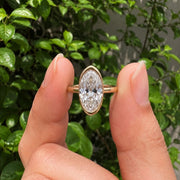 3.54 Ct Oval Cut Lab Grown Diamond Ring in 14K Yellow Gold Solitaire Engagement Ring