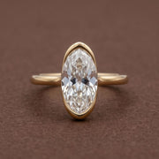 3.54 Ct Oval Cut Lab Grown Diamond Ring in 14K Yellow Gold Solitaire Engagement Ring
