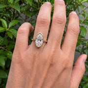 3.54 Ct Oval Cut Lab Grown Diamond Ring in 14K Yellow Gold Solitaire Engagement Ring