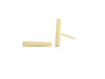 Linear Bar Stud Stunning Silver Earrings