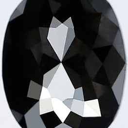 1.24 CT Natural Black Diamond Oval Cut Loose Diamond