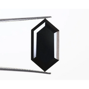 1.98Ct Black Hexagon Shape Diamond Natural Loose Polished Black Diamond Ring