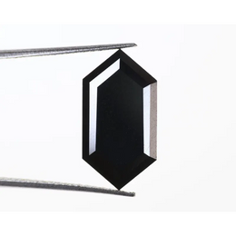 1.98Ct Black Hexagon Shape Diamond Natural Loose Polished Black Diamond Ring