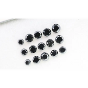 3.72Ct Natural Loose Diamond Black Round Shape Brilliant Cut Diamond For Ring