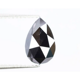 1.97Ct Loose Black Pear Shape Diamond Natural Diamond For Unique Diamond Ring