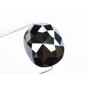 Natural Oval Shape Faceted Diamond Black Loose Diamond Real Jewelry Gift For Her