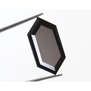 1.98Ct Black Hexagon Shape Diamond Natural Loose Polished Black Diamond Ring