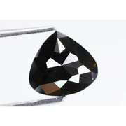 3.44Ct Natural Black Loose Diamond Fancy Pear Shape Polished Diamond For Ring