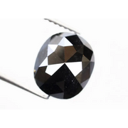 Natural Oval Shape Faceted Diamond Black Loose Diamond Real Jewelry Gift For Her