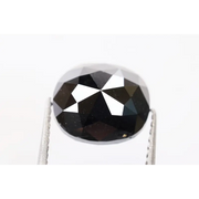 Natural Oval Shape Faceted Diamond Black Loose Diamond Real Jewelry Gift For Her