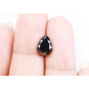 Natural Fancy Black Color Pear Shape Diamond For Engagement Rings | Personalized Gifts