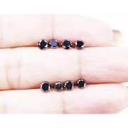 3.72Ct Natural Loose Diamond Black Round Shape Brilliant Cut Diamond For Ring