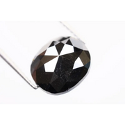 Natural Oval Shape Faceted Diamond Black Loose Diamond Real Jewelry Gift For Her