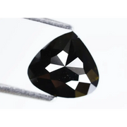 3.44Ct Natural Black Loose Diamond Fancy Pear Shape Polished Diamond For Ring
