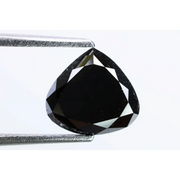 3.44Ct Natural Black Loose Diamond Fancy Pear Shape Polished Diamond For Ring