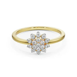 Artistic Round Moissanite Diamond Anniversary Ring