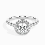 2.89 ct Round Moissanite Queen Solitaire Ring