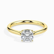 Vintage sapphire engagement ring in custom gold design - Cushion Cut Diamond Ring 