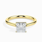 Vintage sapphire engagement ring in custom gold design- Cushion Cut Diamond  Ring 