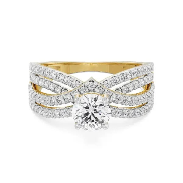 Round Moissanite Diamond Wedding Ring